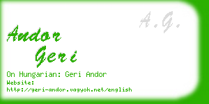 andor geri business card